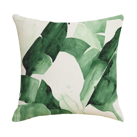 Plant Print Pillowcase, Breathable All-Season Pillow Cover, Nordic Tropical Plant Design Pillow Cover, Soft Decorative Cushion Case for Sofa Bed Chair