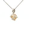 Garnet Round Pendant Necklace 925 Sterling Silver Rhodium Plated Five Stone Pendant with Chain Gift for Women