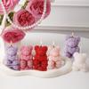 Holiday Gifts Flower Rose Bear Scented Candle Love Teddy 3D Rose Bear Rose Candles