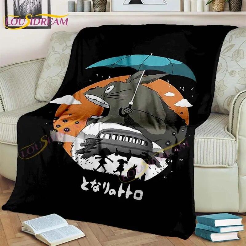 Одеяло в стиле аниме «Миядзаки», одеяло «Мой сосед Тоторо», одеяло «Унесенные призраками», фланелевое одеяло для спальни, гостиной, дивана