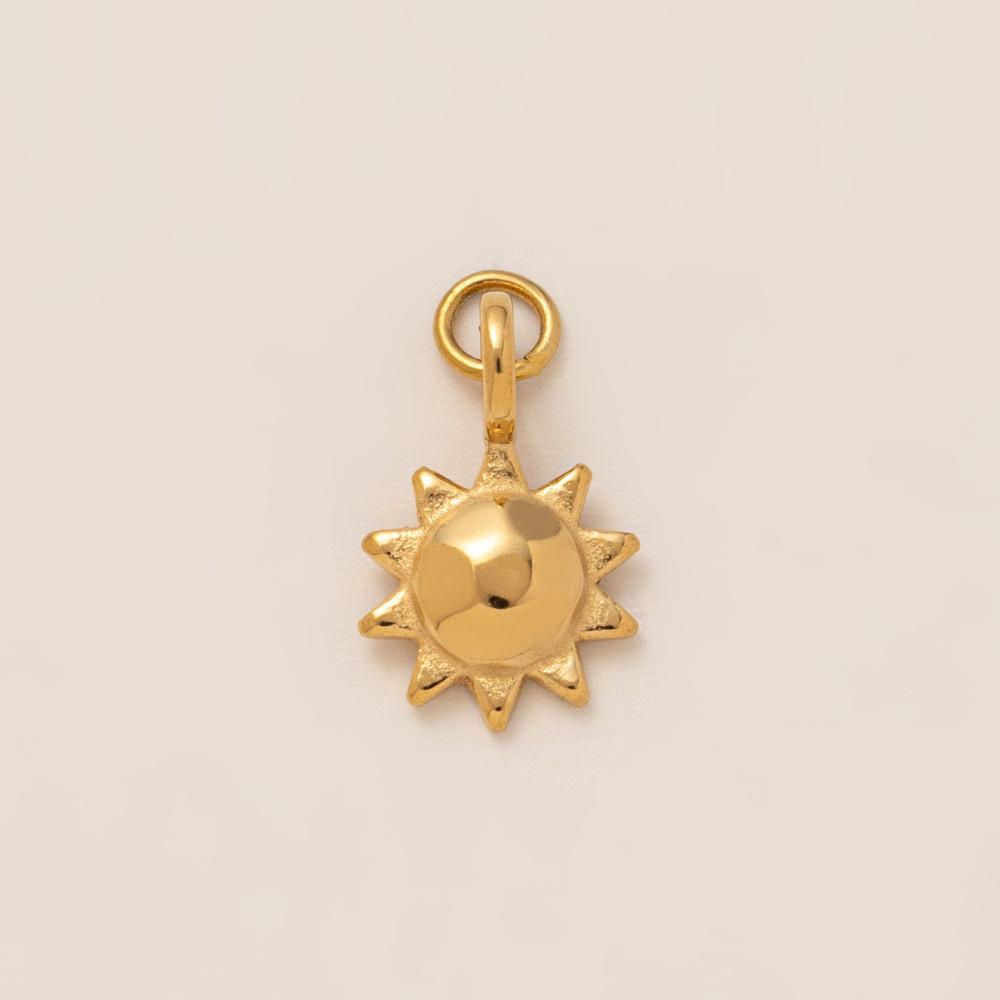 Yori 3Pcs Star Moon Rainbow Sun Pendant Stainless Steel Plated with 18K Gold for Jewelry Making Supplies DIY Necklace