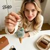 Decorative Key Chain Plush Ice Cream Keychain for Backpacks, Fluffy Cone Bag Charm Charm, Pendant with Metal Ring Purse Hanging Ornament