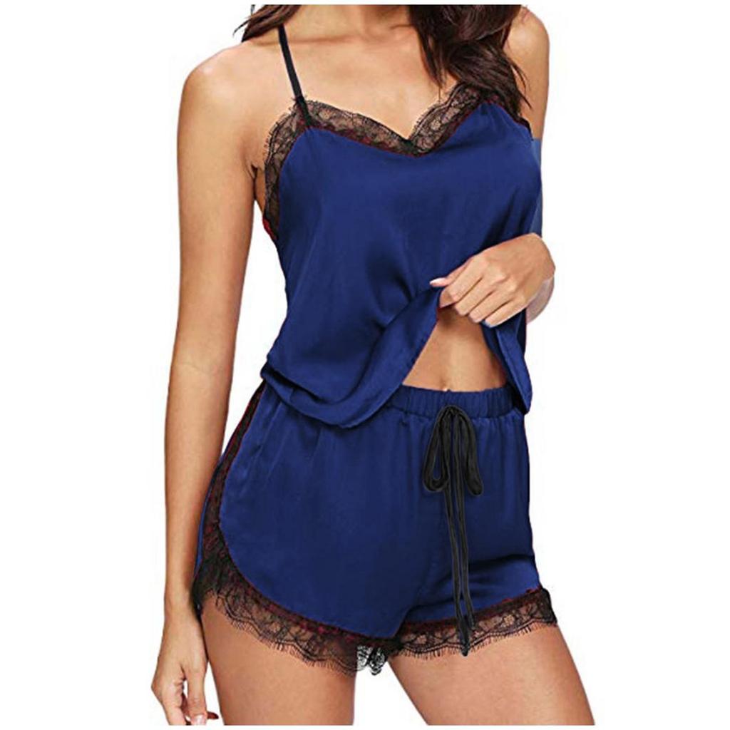 Женское ночное белье без рукавов с ремешком, пижамный комплект, нижнее белье для женщин ZH
