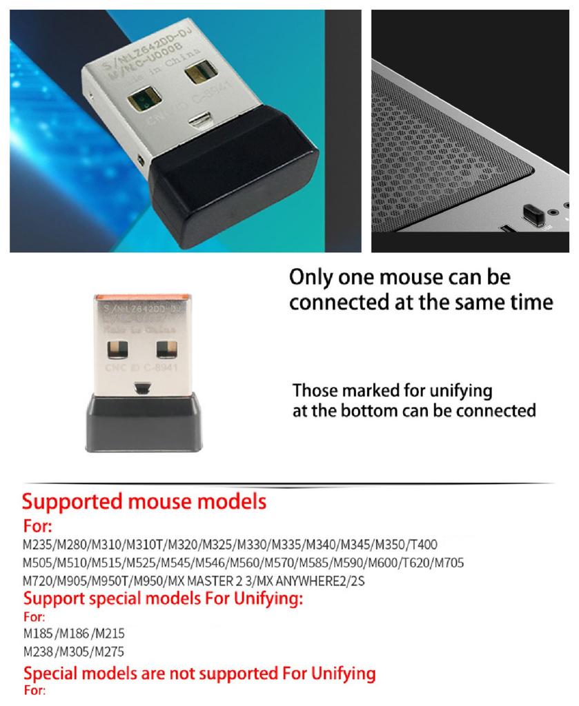 Single Channel Wireless Mouse Usb Receiver For M235 M280 M310 M320