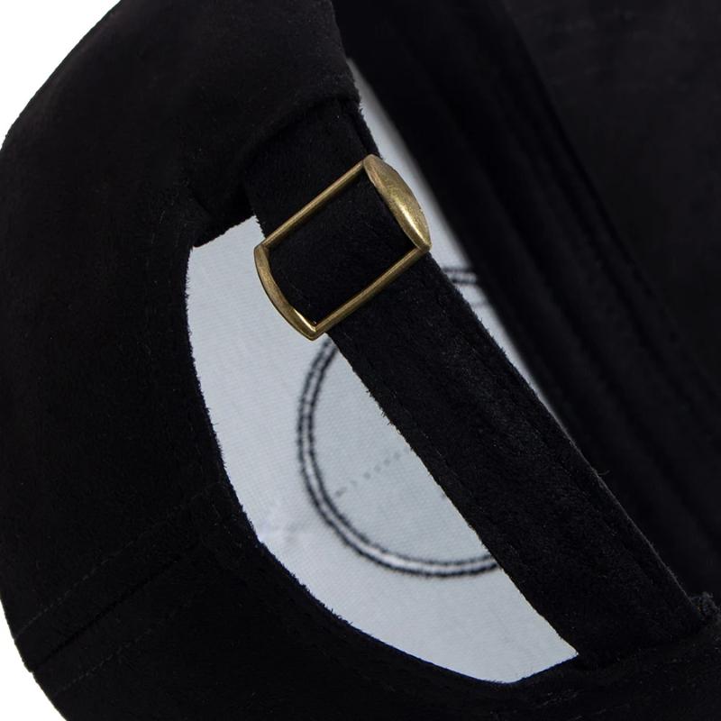 Fashion Circular Leather Label Suede Men's Baseball Cap Spring Autumn Hat For Visor Casual Women Snapback Hip Hop Caps Unisex