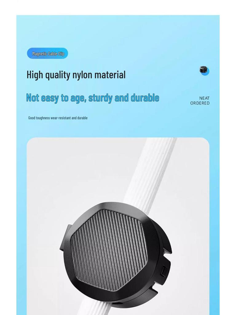 Magnetic Desktop Cable Organizer for Phone Charging and Data Management