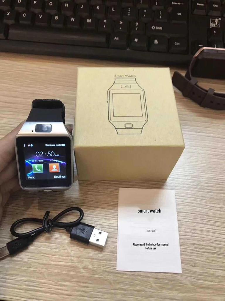 Умные часы DZ09 с Bluetooth, сенсорным экраном и слотом для карты