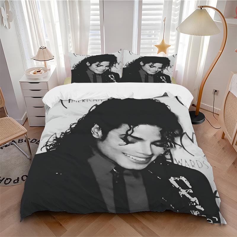 3Pcs Michael Jackson'S Iconic Style Bedding Sets For All Sizes New 3D Printed Bed Cover Comforter Duvet Cover Pillowcase Bedroom Decoration