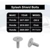 Lower Engine Cover Bolt Pin Screws, Radiator Engine Access Cover Pin and Lower Cover Bolt Lower Engine Cover Pin Screw Compatible with Honda Civic