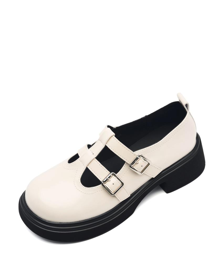 Платформенные лоферы Mary Jane Spur Chaplin 5 см -Ua9042 (3Color)