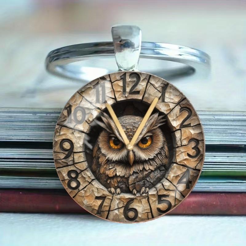 Брелок-подвеска Badge Time Gemstone Cross Border Accessories Metal Keychain