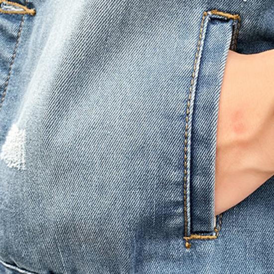 Мужской жилет, мужская джинсовая куртка без рукавов с лацканами, однобортный потертый повседневный жилет свободного кроя с рваными карманами и карманами