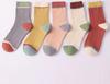 New Autumn Winter Versatile Western Style Socks Korean Vertical Striped Mid Tube Socks Keep Warm Mid Calf Socks