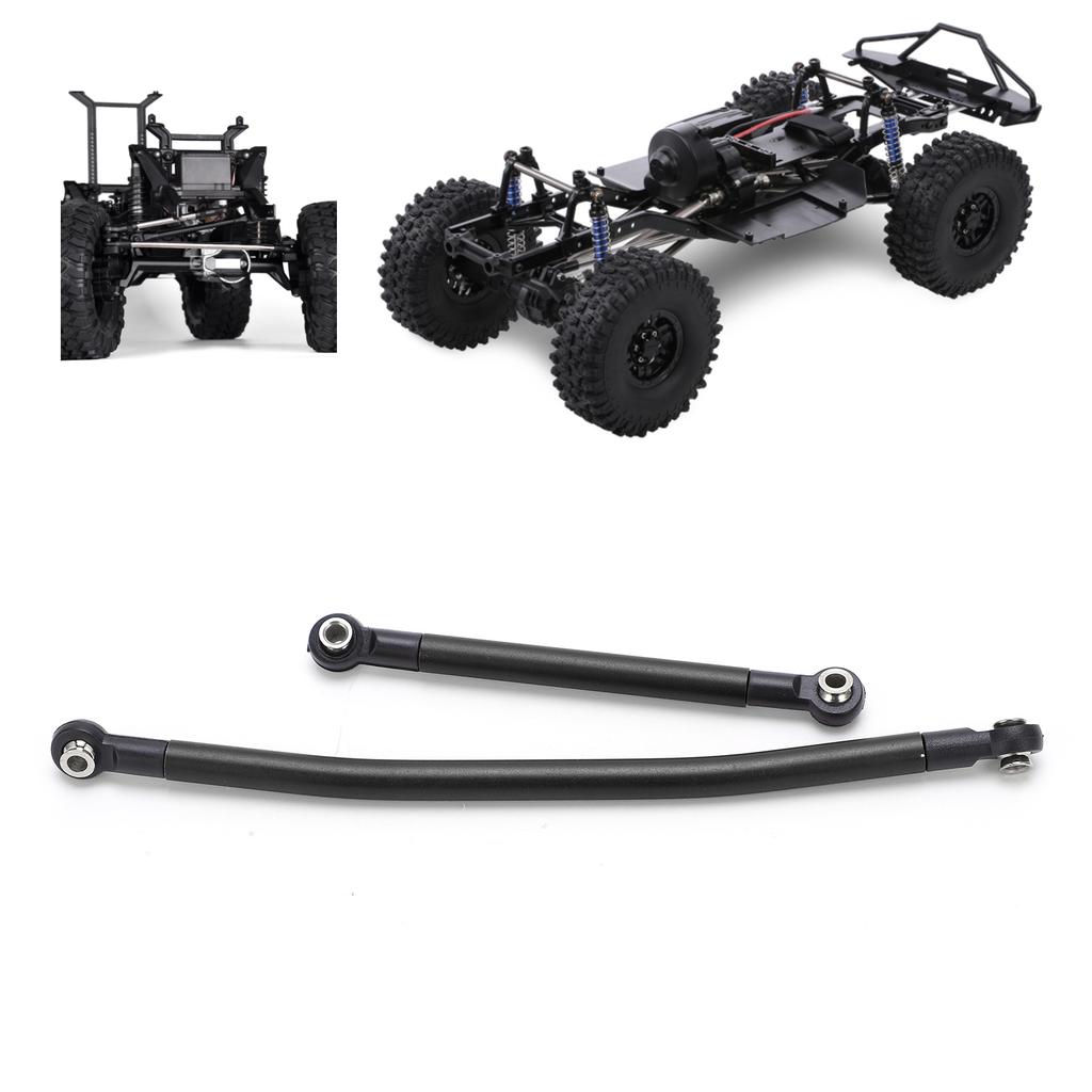 Aluminum Alloy Steering Link Linkage Tie Rod Kit for Axial Scx10 90046 90047 RC CarBlack