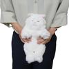 SunLemon Sleeping Lap Cat, Small, Persian, White, 15 x 12 x 34 cm, Plush Animal, Cute Cat, P-1593