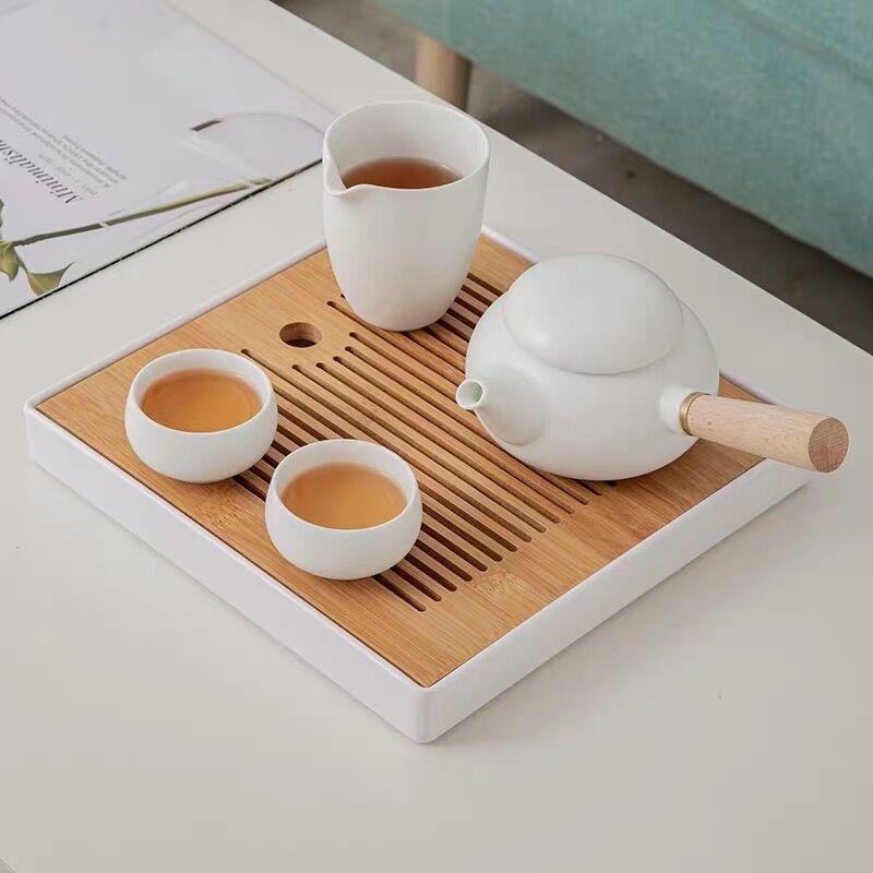 Ji Hotel Tea Set Small Set Japanese Ding Kiln Side Handle Pot Travel Household Kung Fu Tea Set Gifts