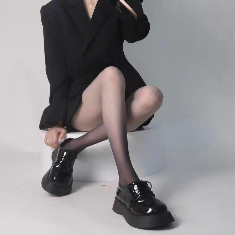 Градиентные чулки Нишевые Миллениум Черные Серые Японский стиль Цветные Ультратонкие Произвольно отрезаемые Колготки