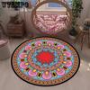 Этнический стиль Ретро Мандала Круглый ковер Гостиная Спальня Прикроватный коврик