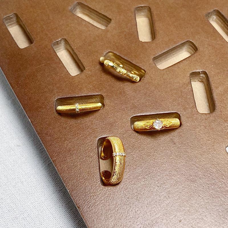 Итальянское ретро дугообразное матовое кольцо Zir*****Pen средневековое винтажное бамбуковое сочленение личность легкая роскошь парное кольцо женское