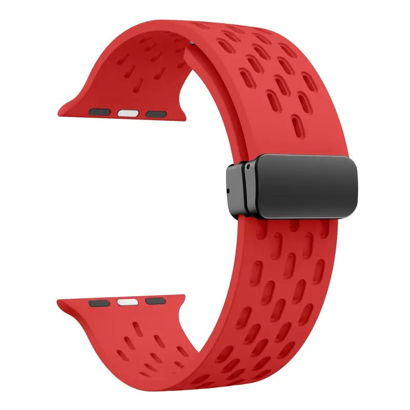 Силиконовый ремешок для Apple Watch band 49мм 45мм 44мм 42мм 46мм 40мм 41мм Браслет Correa iWatch Series 11 9 8 10 SE 7 6 5 Ultra 2