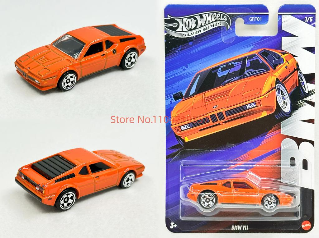AAAOQ1 Hot Wheels Набор Bmw 2025 Серебряная Серия M1 M2 M3 M4 M5 1:Масштаб 64 Литая модель автомобиля Машинки Нераспечатанная Коллекция Grt01 Модели Игрушки