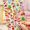 1/4 шт. Рождественские объемные 3D наклейки Милые мультяшные Скрапбукинг Сделай сам Украшение для журнала/дневника Канцелярские наклейки Школьные принадлежности