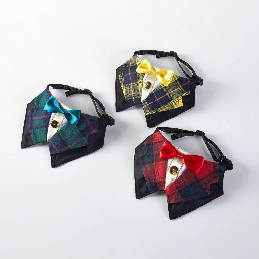 Галстук-бабочка для собаки Ошейник-галстук для собаки Регулируемое украшение для питомца Костюм для питомца Аксессуары для ухода Мужской шарф Слюнявчик для питомца