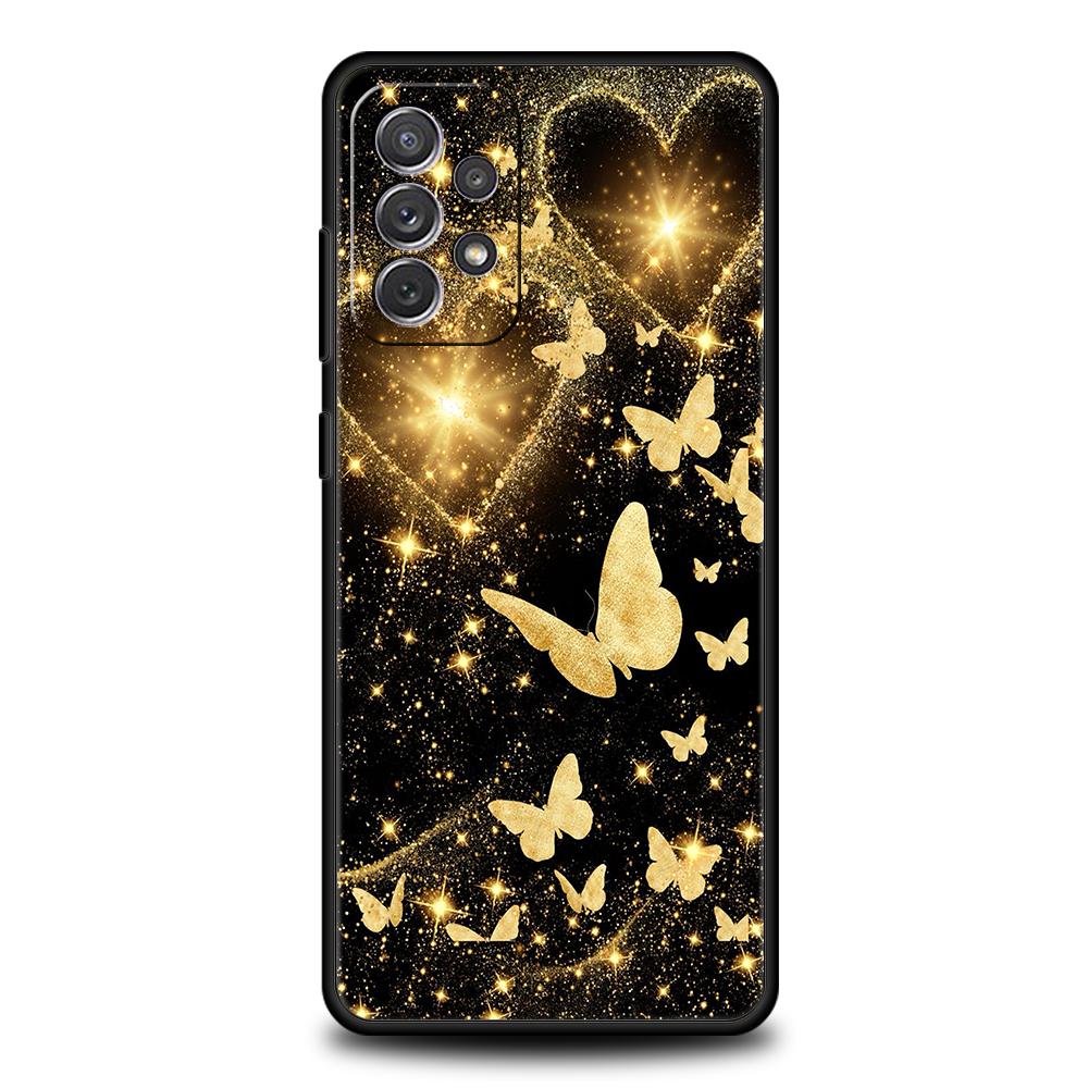 Luxury Butterfly Glitter Clear Phone Case for Samsung Galaxy A55 A35 A15 A14 A25 A54 A51 A71 A72 A73 A32 A52 A52S A41 5G Shell