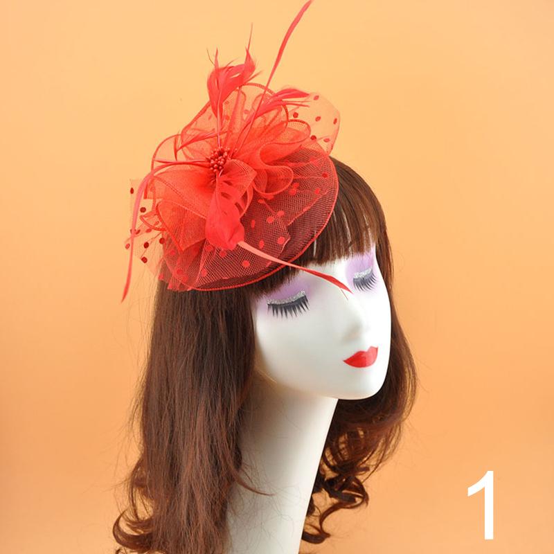 1 шт. шляпка-фасинатор с перьями, жемчугом и бисерной отделкой, заколки для волос для девочки, аксессуары для волос, головной убор, цветок, женский