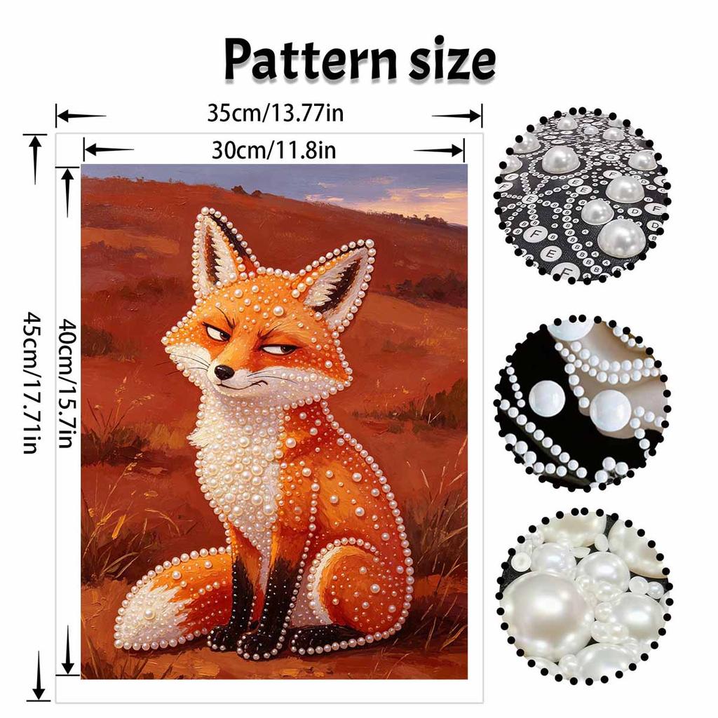 Pearl painting kit fox animal DIY home decoration painting
