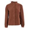 DEELUXE Women's Brown Ruffled Eline Top 74