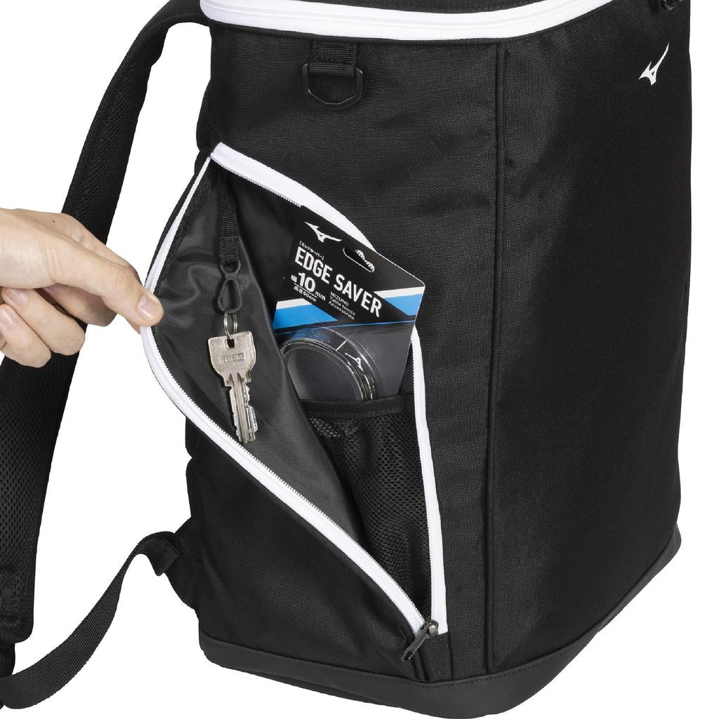 MIZUNO Table Tennis Bag Backpack 83JDD040 Unisex 30L black white