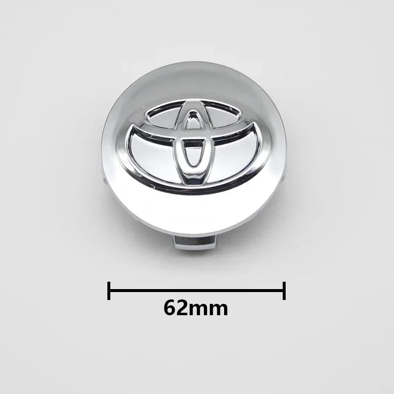 4 шт. 57 мм + 62 мм Колпачок ступицы колеса автомобиля Значок Для Toyota C-hr Prado Rav4 Yaris Hilux Prius Avensis Corolla Camry crown