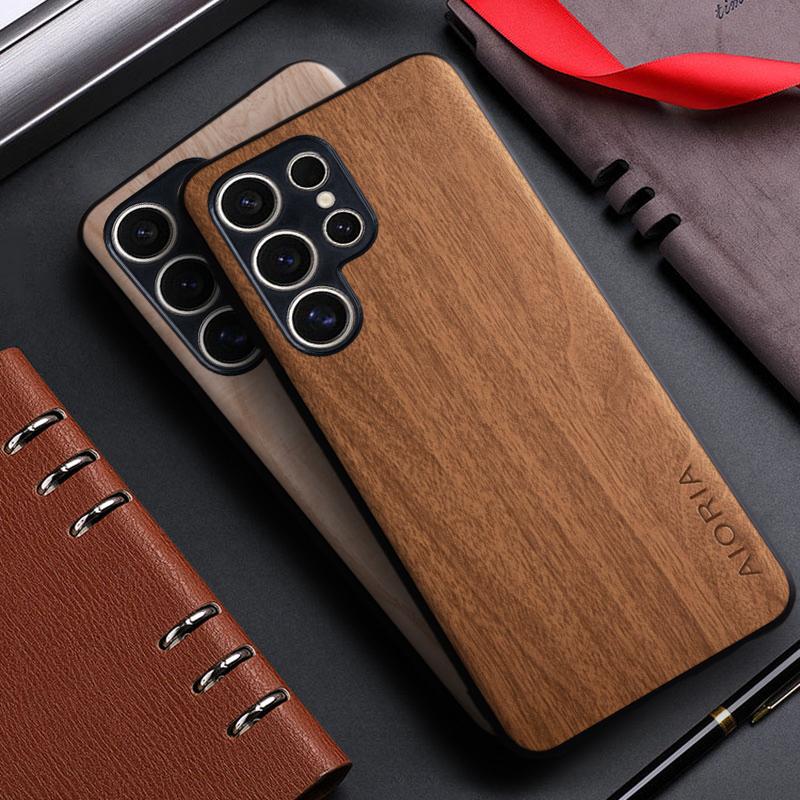 Case for Samsung Galaxy S25 S24 Plus S23 Ultra FE 5G Bamboo Wood Pattern Back Cover for Galaxy S25 Edge S25 S24 Ultra Plus Case