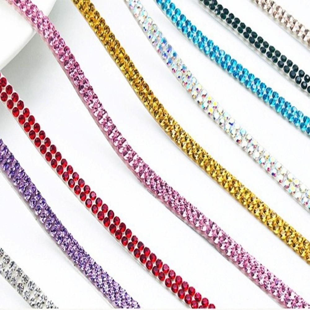 5M Самоклеящаяся наклейка с хрустальными стразами, ширина 5 мм, хрустальный мотив, самоклеящиеся стразы, разноцветные клейкие бриллианты