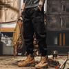 Men's Retro Heavyweight Cuffed Workwear Pants - Loose Straight Leg Trend for Autumn and Winter