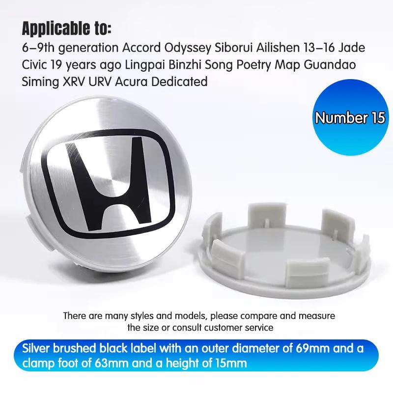 4Pcs 69mm 62mm 58mm Car Wheel Center Hub Cap Caps Emblem Logo classic style For Honda Civic Accord Fit CRV Jazz Odyssey Prelude