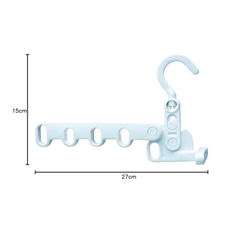 Aisen Comfortable Shirt Hanger, 5 Hooks, Gray, LK435, 15cm x 3cm x 27cm