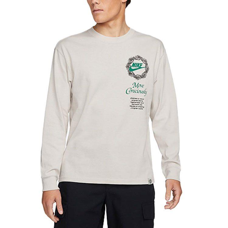 Nike Футболки Мужские Светлая Кость Круглый Вырез Умеренный Прямой Крой DN5141-072