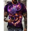 Fashion Men's Skull Graphics 3D Printed Tshirt Short Sleeved T-Shirt For Men Daily Streetwear Tees Tops Crew Neck Casual T-shirt