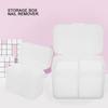 2 Grids Nail Art Storage Box Nail Polish Remover Pad Organizer Holder Container CaseTransparent
