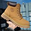 Мужские высокие рабочие ботинки в британском стиле, новые мужские ботильоны в стиле ретро с толстой подошвой, небьющиеся рабочие ботинки