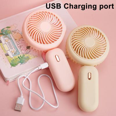 Складной ручной вентилятор 3 скорости Регулируемый USB-перезаряжаемый Летний охлаждающий вентилятор Портативный для улицы Путешествий Мини-персональный вентилятор