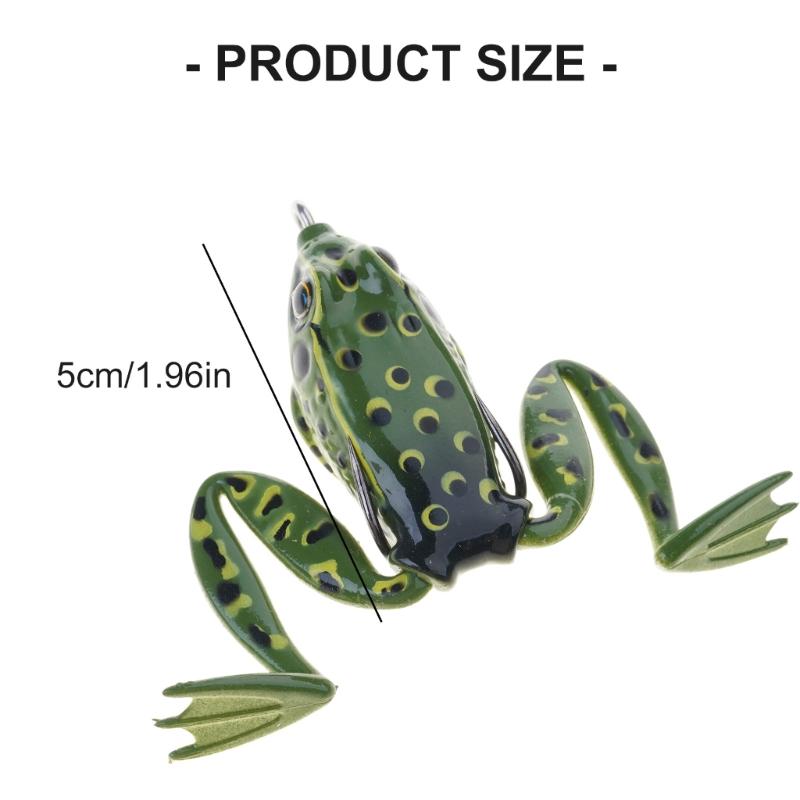 Frogs Crankbait Lures 5cm Topwater Frogs Lures Artificial Fishing Lures with Hook Swimbait for Trout Soft Frogs Baits