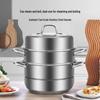 KÖBACH 2-Layer Stainless Steel Steamer Pot with Visible Lid