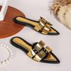 Fashion Fashion Women's Shoes Spring New Style Pointed Flat Shoes Anti Slip Versatile Women's Sandals Soft Sole Open Toe Women Slippers