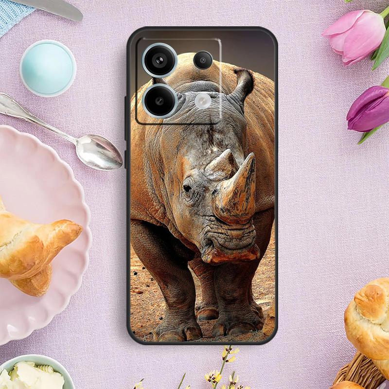 Animal Rhino Case For Xiaomi Redmi Note 13 11 10 12 14 15 Pro Plus Cover For Redmi 15 14C 10C 13C 12C 15C