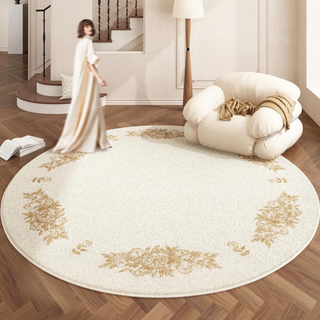 Ковры в европейском стиле для спальни, дома, пушистый мягкий коврик для пола, утолщенный плюшевый, украшение для гостиной, круглый ковер, моющийся, ковер для отдыха