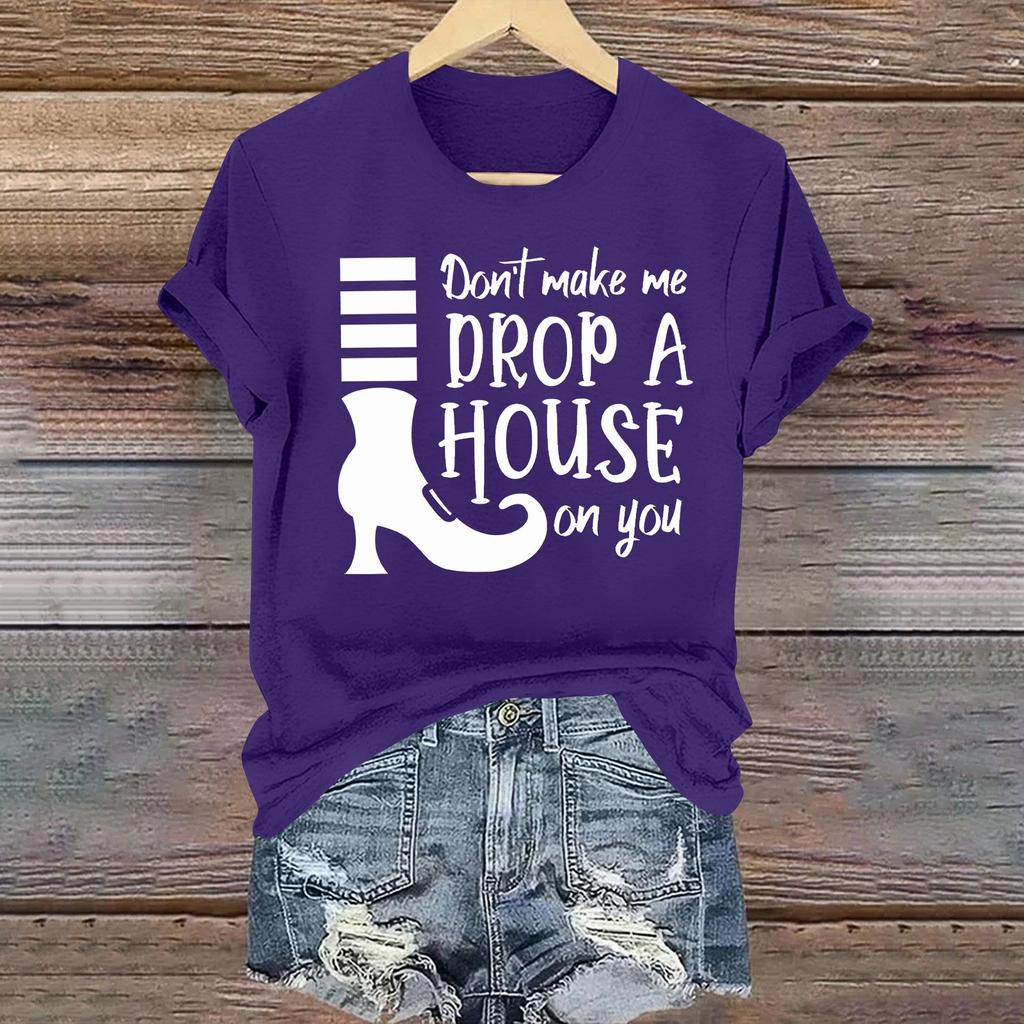 Женская повседневная футболка с круглым вырезом и коротким рукавом, пуловер