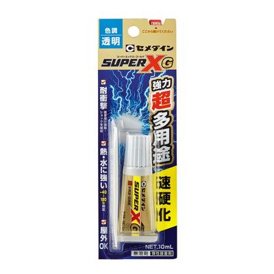 Cemedine Super X Gold Подходит для наружных работ Подходит для вертикальных и неровных поверхностей Многоцелевой клей, 10 мл, Быстросохнущий, Прозрачный, Использование, Поверхности, AX-023